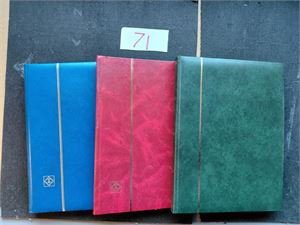 REKVISITA - INNSTIKKSBØKER 48, 30 og 16 siders bøker. Alle med svarte sider. Brukte i god stand uten noteringer