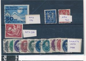 DDR o komplette serier 1949-50. Oppsatt etter AFA (AFA 2200)