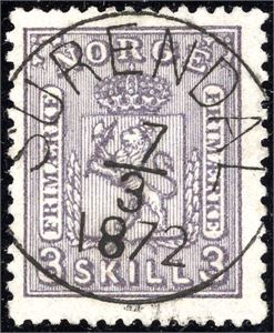 13. 3 skill 3, rettvendt fullstemplet "Surendal 7.3.1872".