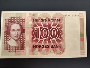 100 kroner 1977 HK erstatning