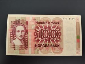 100 kroner 1982 AJ ex. KMH 2017