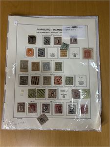 HAMBURG Albumark med antatt ekte merker (€ 450)
