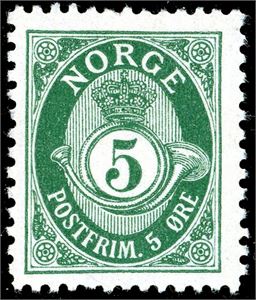61 X t.2. 5 øre grovtagget centraltrykkeriet. (12.500,-).