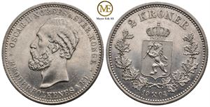 2 kroner 1904 Oscar II. Kv.0
