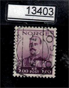 Nk 216 o. 5kr Haakon sidevendt "OSLO-RODELØKKA 7-4-38"