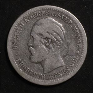 1 krone 1878 Norge 1/1-