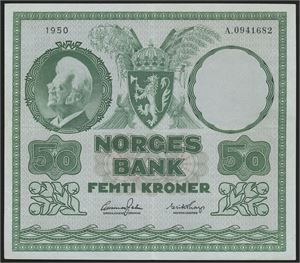 50 Kroner 1950 A.0941682 Kv 1+