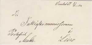 Håndskrevet Vevelstad 21-12-62 (No, 9pkt).  Håndannulering på portofritt brev til Lurø. Meget god kvalitet.  Vievelstad poståpneri ble opprettet i  mai 1860 så dette er tidlig annulering.
