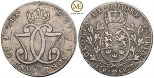 Speciedaler 1779 Christian VII. Mynten har vært montert. NMD.7. Kv.1/1+