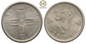 25 øre 1919 Haakon VII. Kv.0