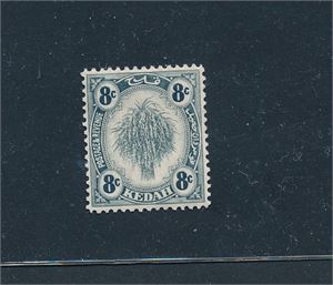 MALAYA - KEDAH x SG 57, 1936 8c. Pent merke (£ 30)