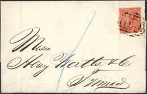 Z 10/95. DWI. 4 d orange (pl.9) on entire, cancelled "C 51" and sent to Trinidad. Part of two cds at reverse /St Thomas B Ap ? 68" and "Trinidad 68". The stamps with a minor fault in lower right corner.