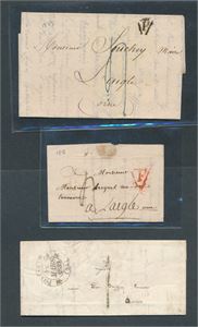 FRANKRIKE-PREFRIM 3 brev 1818-39