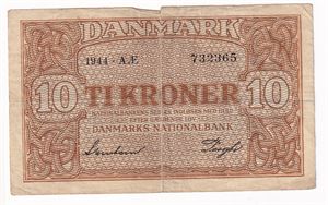 Danmark 10 kroner 1944 AÆ