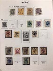 Sverige Sverige Davo Album 1855 - 1975 stemplet.  Bra besatt