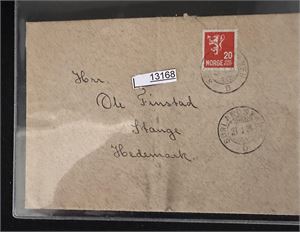 SØRLANDSBANEN D sjeldent reservestempel 23-I-36. (Grad 8). Med innhold, litt skadet bak