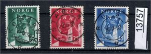 Nk 383-85 o. Oslo med pene stempler inkl "RUST 15-9-50" på 45øre