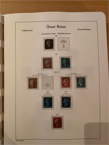 England Samling 1840-1992 i Stort Leuchtturm album.  Starter med 1p Black.