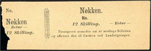 Nøkken, 12 skilling. Billett for en båttur.