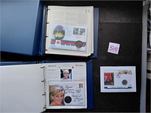 MYNTBREV-SAMLERHUSET 18-32 + 40 i perm + en annen perm med noen få kongelige myntbrev. Dette har sikkert kostet MYE!