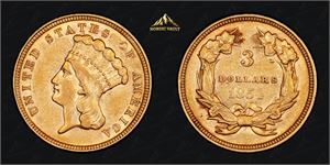 USA 3 dollars 1854 Gull