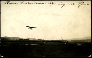 Baron Cederstrøms flyvning over Thjem. Brukt i 1911. Anmerkninger. K-4