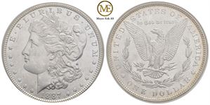 Morgan dollar 1887 MS64. Kv.0