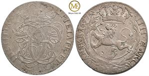 4 mark 1697 Christian V. Kongsberg. Kv.1+