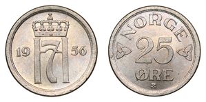 25 Øre 1956 Kv 0 *