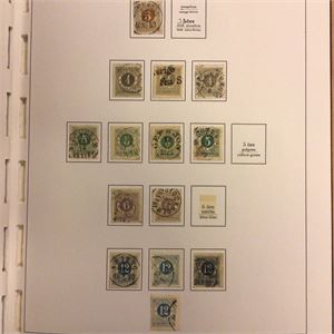 Sverige Samling i Stenderalbum 1858-1974 Stemplet.   Noe bra, en del hull.