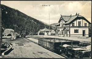 Sirnes stattion, Flekkefjordbanen. 3 ulike kort i småformat. K-1/3