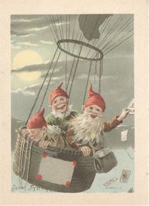 Fly jenny Nystrøm   minikort med Luftballong