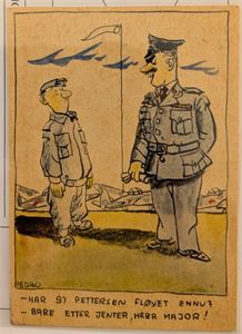 HUMOR, Militærkort stemplet Gardermoen feltpost i 1962. Utgiver Forsvarets kantiner.