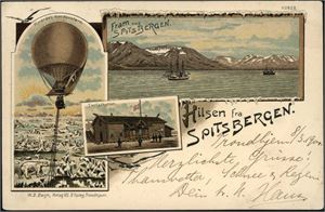 Hilsen fra Spitsbergen. Brukt i 1900 og sendt til Tyskland. K-1