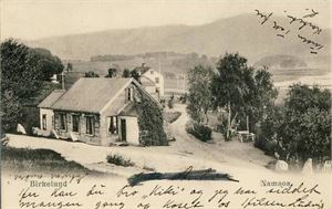 Nordland Namsos, Birkelund (Dahl). Udelt bakside, småf. s/hv. Stpl i 05. Pen kvalitet
