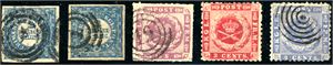 Denmark and DWI. A collection to 1928 on albumpages. Well filled.