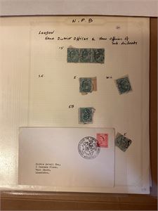 England Bunke albumark med stempeltrykk (Victoria/1950 tallet, Avissetmpler, merkater mm.   Sjekk!!!