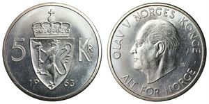 5 Kroner 1963 Prakt *