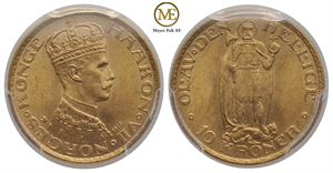 10 kroner 1910 Haakon VII. Kv.0