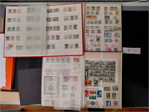 DIVERSE LAND En del merker i 3 16 siders bøker, eldre og nyere