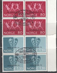 NK 695-696 4-blokk Interjunex-72 stemplet Interjunex-72