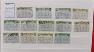 BRITISH SOUTH AFRICA COMPANY, samling Double Heads*/o inkl. dubbletter i två insticksböcker. Katalogiserade