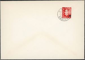 410. 30 øre på 25 øre Haakon på uadressert konvolutt, stemplet "Oslo Kassektr 7.12.51". (2.000,-).