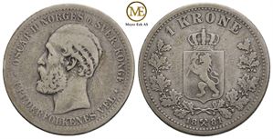 1 krone 1881 Oscar II. Kv.1/1-