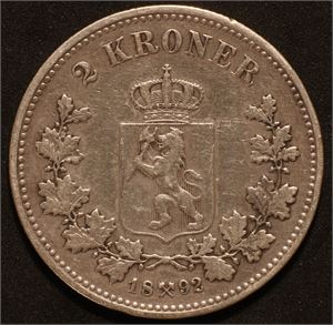 2 krone 1892. Kv.1/1-