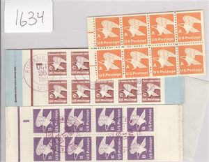 USA Liten lot med "bedre merker" og 3 hefter stemplet