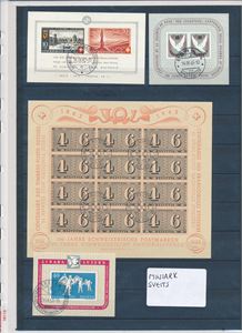 SVEITS o Mi Bl 7, 9, 12 og 14. 4 miniark 1942-51 (€ 710)