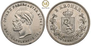 2 kroner 1898 Oscar II. Kv.0