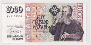 1000 Kronur 22/5-2001 sign. S.H.Øygard 2009