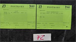 JERNBANEKORT 2 jernbanestasjoner, Finse og Koppang, sistnevnte er postgått. Utrop 325 kroner hos Ragners Frimerker en gang i tiden